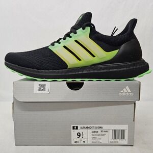 Adidas Ultraboost 5.0 DNA Running Shoes GV8729 Black Beam Green Men's Size 9.5